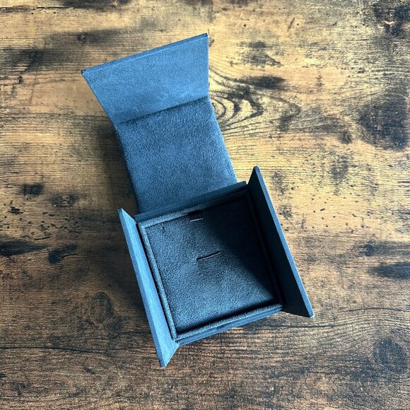 David Yurman Empty Black Leather Necklace Pendant Box w/ Case & Drawer - Picture 5 of 10